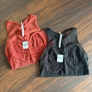 Free People Intimately - Stay with me bralette Black/Adobe Set of 2